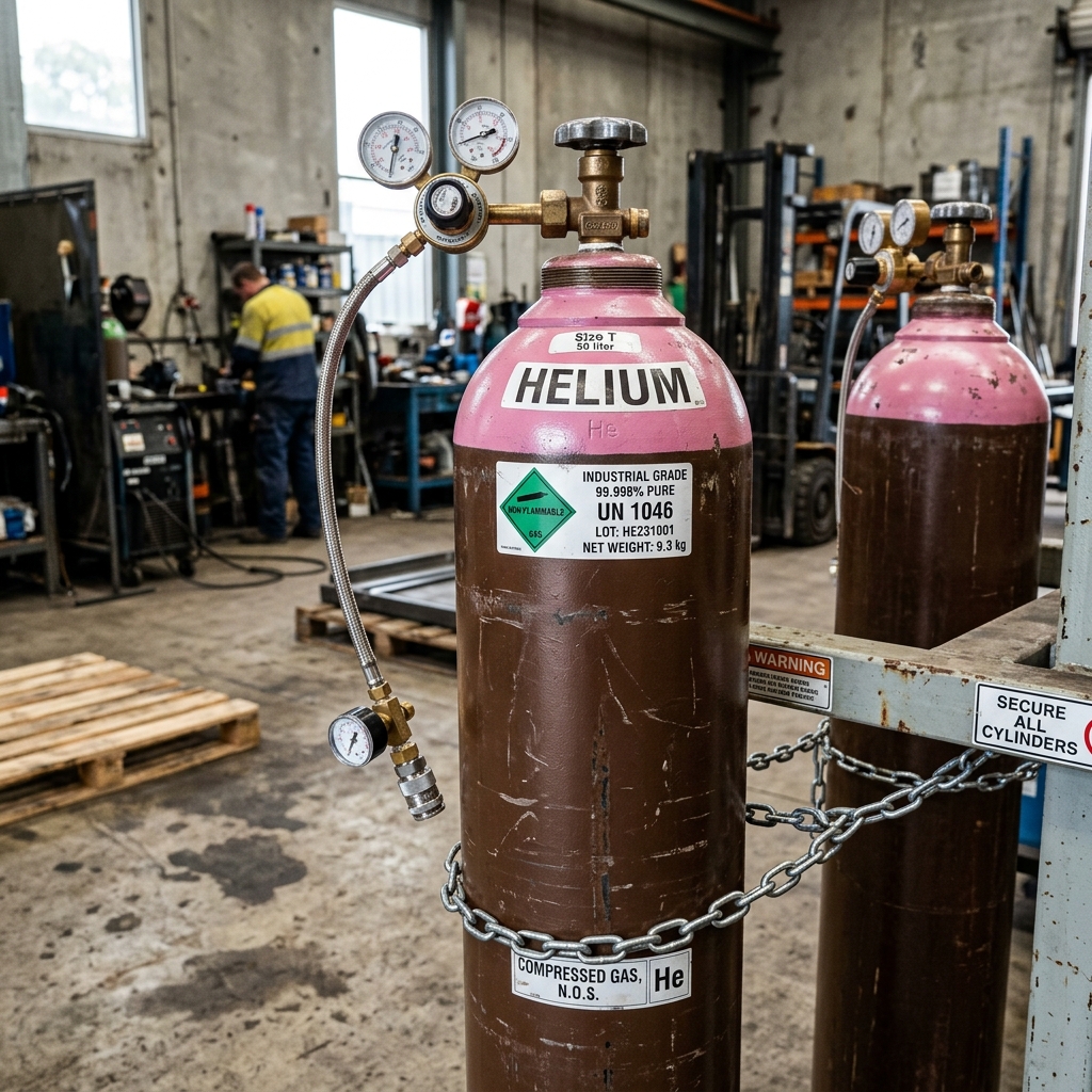 Helium gas cylinder for industrial and commercial use in Sri Lanka - Gass.lk